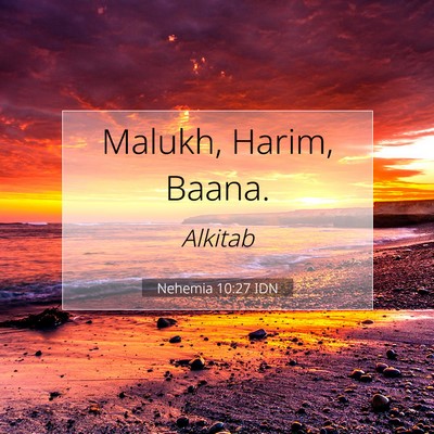 Nehemia 10:27 Ayat Alkitab Dijelaskan