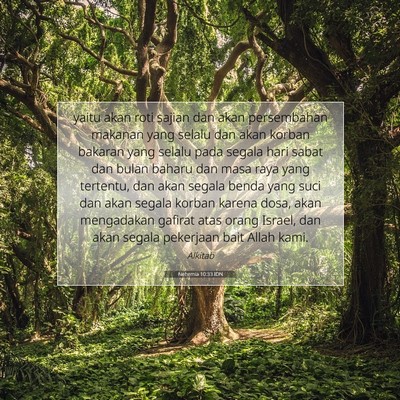 Nehemia 10:33 Ayat Alkitab Dijelaskan