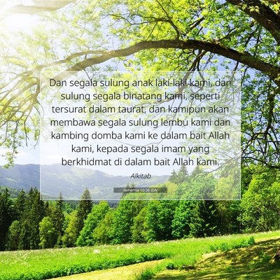 Nehemia 10:36 Ayat Alkitab Dijelaskan