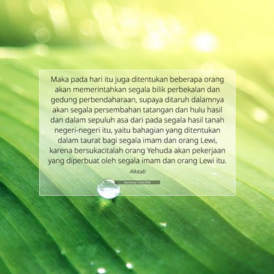 Nehemia 12:44 Ayat Alkitab Dijelaskan