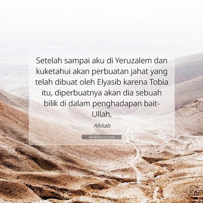 Nehemia 13:7 Ayat Alkitab Dijelaskan
