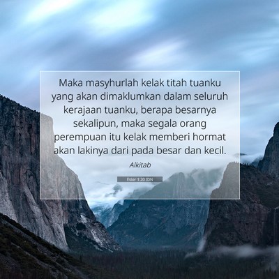 Ester 1:20 Ayat Alkitab Dijelaskan