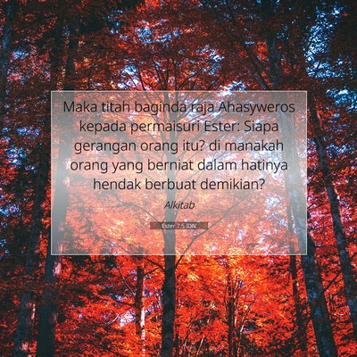 Ester 7:5 Ayat Alkitab Dijelaskan