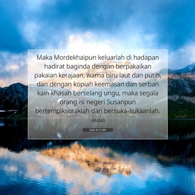 Ester 8:15 IDN Gambar Ayat Alkitab