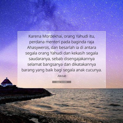 Ester 10:3 IDN Gambar Ayat Alkitab
