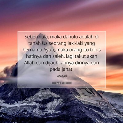 Ayub 1:1 Ayat Alkitab Dijelaskan