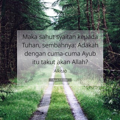 Ayub 1:9 Ayat Alkitab Dijelaskan