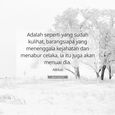 Ayub 4:8 Ayat Alkitab Dijelaskan