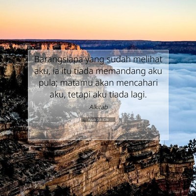 Ayub 7:8 Ayat Alkitab Dijelaskan