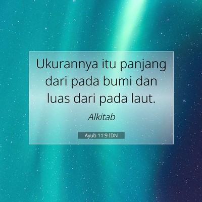 Ayub 11:9 Ayat Alkitab Dijelaskan