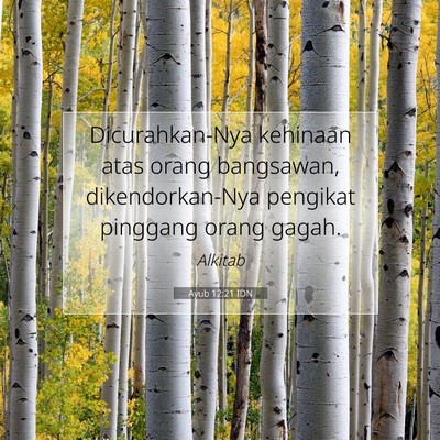 Ayub 12:21 Ayat Alkitab Dijelaskan