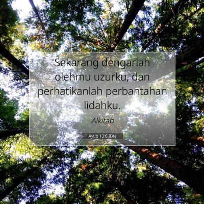 Ayub 13:6 Ayat Alkitab Dijelaskan