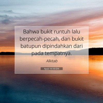 Ayub 14:18 Ayat Alkitab Dijelaskan