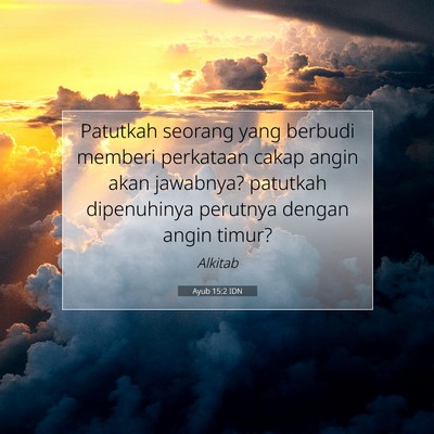 Ayub 15:2 IDN Gambar Ayat Alkitab