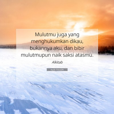 Ayub 15:6 IDN Gambar Ayat Alkitab