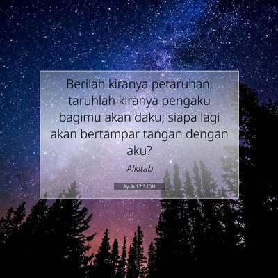 Ayub 17:3 IDN Gambar Ayat Alkitab