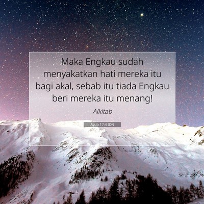 Ayub 17:4 IDN Gambar Ayat Alkitab