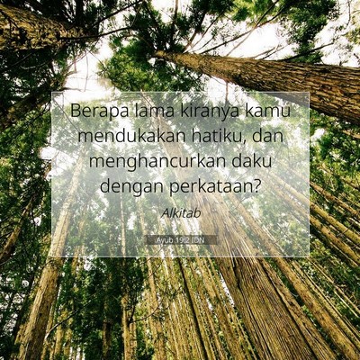 Ayub 19:2 Ayat Alkitab Dijelaskan