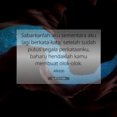 Ayub 21:3 Ayat Alkitab Dijelaskan
