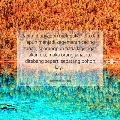 Ayub 24:20 Ayat Alkitab Dijelaskan