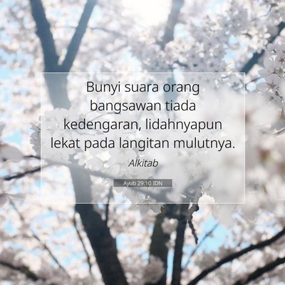 Ayub 29:10 Ayat Alkitab Dijelaskan