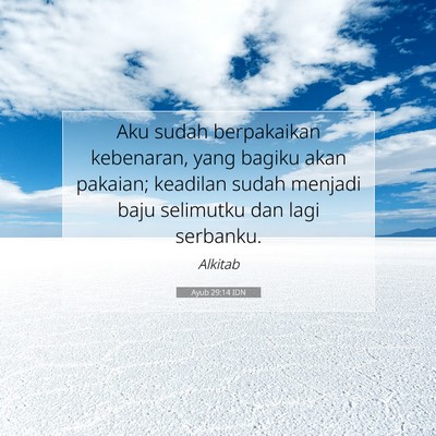 Ayub 29:14 Ayat Alkitab Dijelaskan
