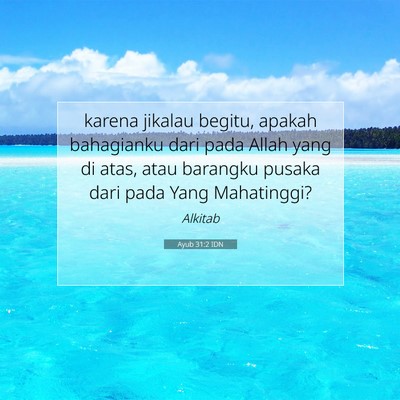 Ayub 31:2 Ayat Alkitab Dijelaskan