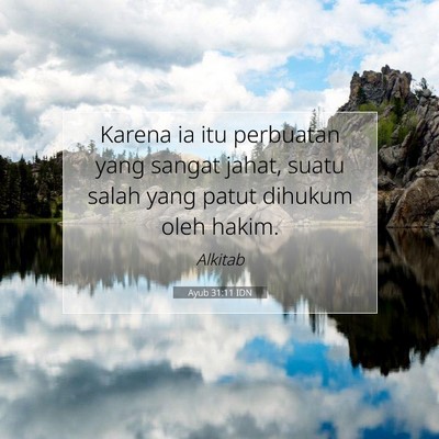 Ayub 31:11 Ayat Alkitab Dijelaskan