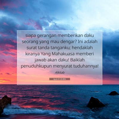 Ayub 31:35 IDN Gambar Ayat Alkitab