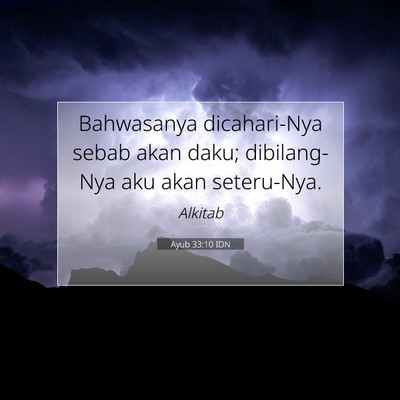 Ayub 33:10 Ayat Alkitab Dijelaskan