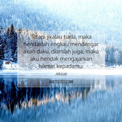 Ayub 33:33 Ayat Alkitab Dijelaskan