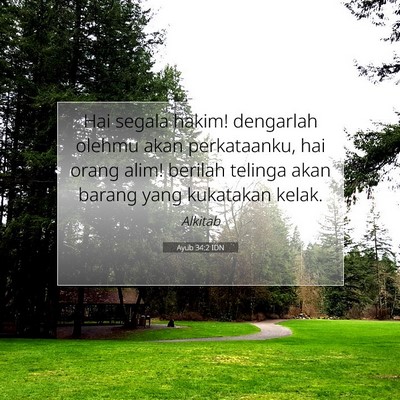Ayub 34:2 IDN Gambar Ayat Alkitab