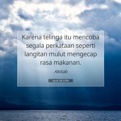 Ayub 34:3 Ayat Alkitab Dijelaskan