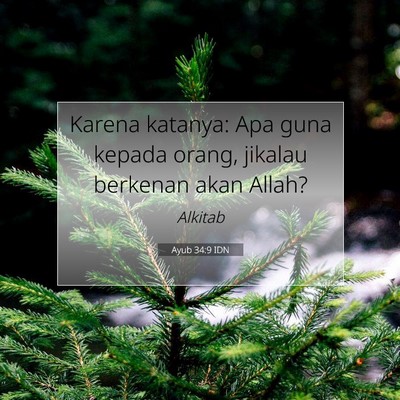 Ayub 34:9 Ayat Alkitab Dijelaskan