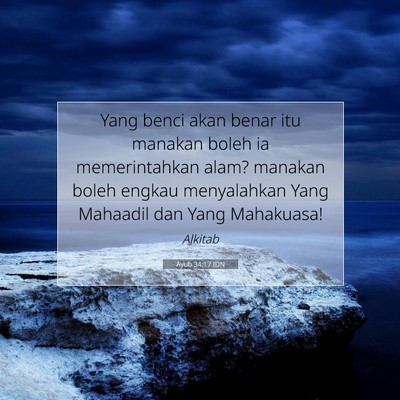Ayub 34:17 Ayat Alkitab Dijelaskan