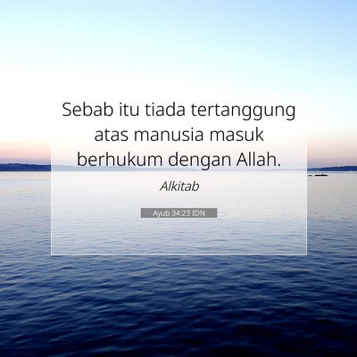 Ayub 34:23 Ayat Alkitab Dijelaskan