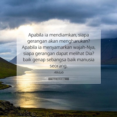 Ayub 34:29 IDN Gambar Ayat Alkitab