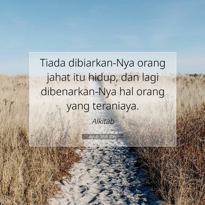 Ayub 36:6 Ayat Alkitab Dijelaskan
