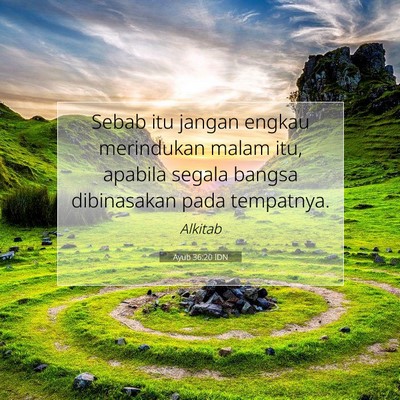 Ayub 36:20 Ayat Alkitab Dijelaskan
