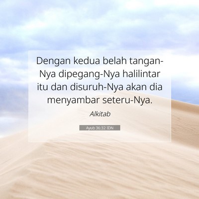 Ayub 36:32 Ayat Alkitab Dijelaskan
