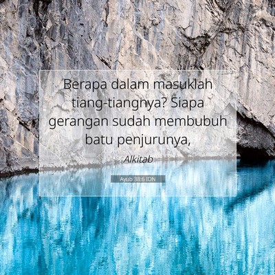 Ayub 38:6 Ayat Alkitab Dijelaskan