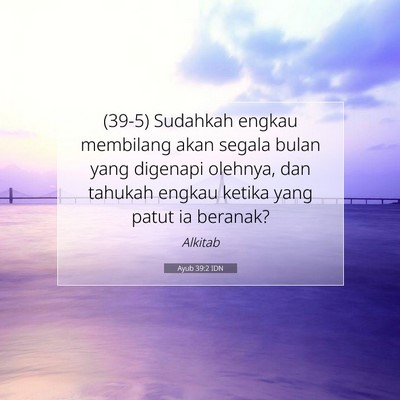 Ayub 39:2 Ayat Alkitab Dijelaskan