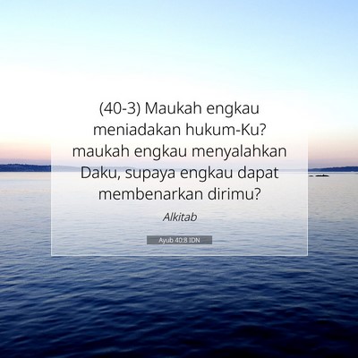 Ayub 40:8 Ayat Alkitab Dijelaskan