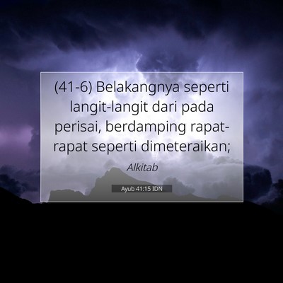 Ayub 41:15 Ayat Alkitab Dijelaskan