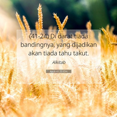 Ayub 41:33 Ayat Alkitab Dijelaskan