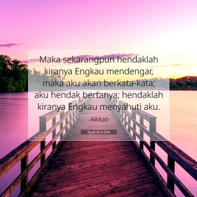 Ayub 42:4 Ayat Alkitab Dijelaskan
