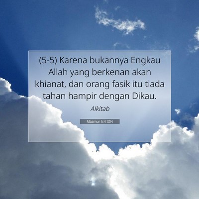 Mazmur 5:4 IDN Gambar Ayat Alkitab