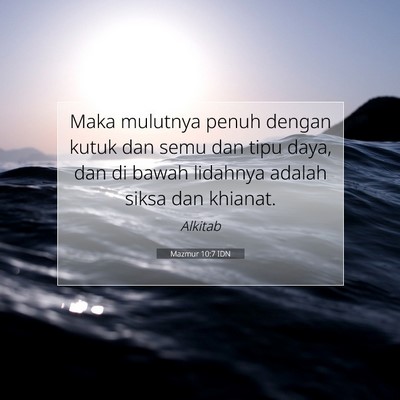 Mazmur 10:7 Ayat Alkitab Dijelaskan