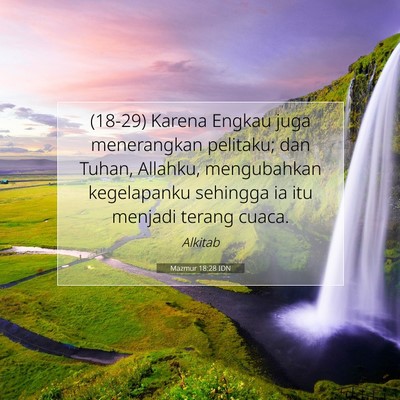 Mazmur 18:28 IDN Gambar Ayat Alkitab