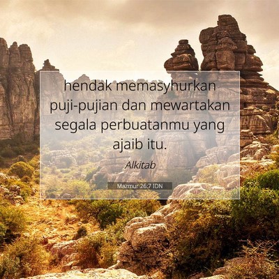 Mazmur 26:7 IDN Gambar Ayat Alkitab